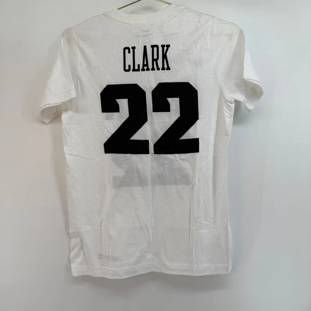 Nike Iowa Hawkeyes Caitlin Clark 22 Jersey T Shirt‎ Kids M White Black